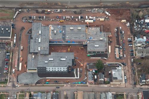  March 28, 2023 Aerial Photo of the Blanquita B. Valenti Community School Construction Site